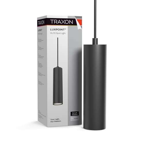 TRAXON LUXPOINT Lámpara colgante - suspendido para Bombilla GU10 (no incluida) spot light aluminio IP20 techo interior superficie 220-240V moderno (Negro)