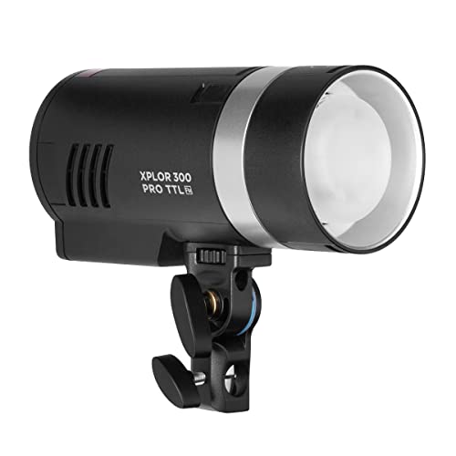 Flashpoint XPLOR 300 Pro TTL R2 Battery-Powered Portable Monolight for Strobe Light Photography, 300Ws, 2.4G HSS 1/8000 2600mAh Li-ion Battery, 0.01-1.5s Recycle Time, 5600+/-200K, LED Modeling Light