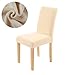 Produktbild AOM Solid Color Dining Chair Cover Velvet Chair Covers Spandex Warm Soft Fluff Seat Cover Wedding Kitchen Office Restaurant Dropship,13-Cream White,Universal