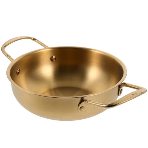 Hemoton Cooking Pot Stainless Korean Ramen Cooking Pot Lid for Kitchen Easy Handling