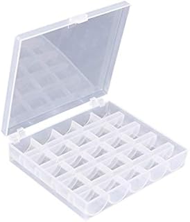 25 Slots Empty Bobbins Spools Box Organizer Sewing Craft Plastic Case Storage Box Container for Sewing Machine Bobbins