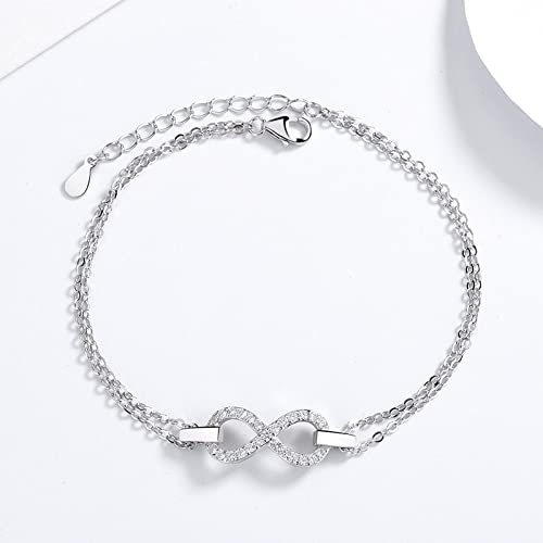Bracelet en argent sterling infini à porter au quotidien pour femme