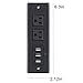 Conference Recessed Power Strip Socket,Desktop Recessed Furniture Outlet 3A Max USB Ports,Flush Mount Power Strip with 6ft Extension Cord Black