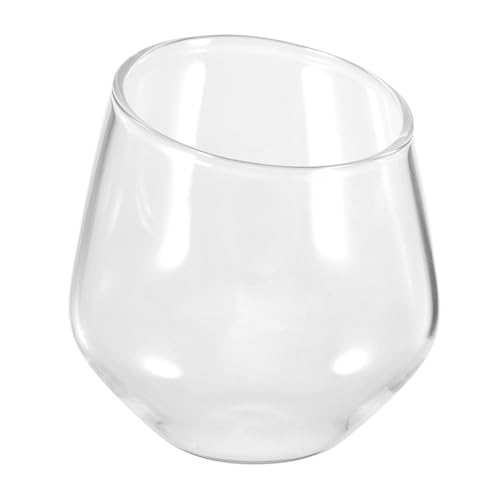 Holibanna Copa De Vino Sin Tallo De Vidrio Diseño Creativo Vaso De Agua o Tinto Capacidad Para Uso Doméstico Elegante y Funcional