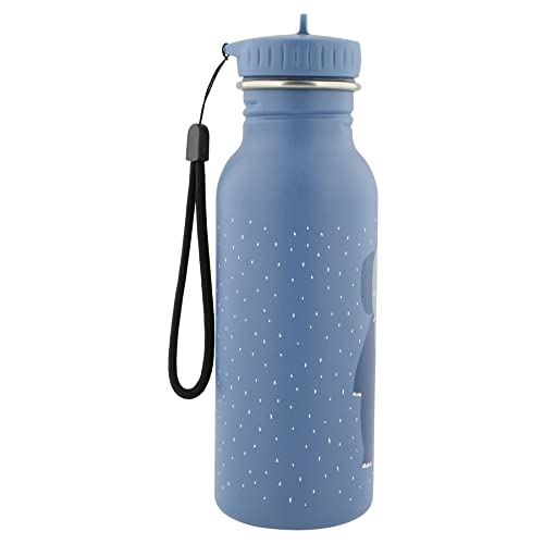Trixie Baby Trinkflasche aus Edelstahl, 350ml/500ml, Auslaufsicher, mit Tragekordel, Schlanke Form für Kleine Hände, Bruchsicher, ab 3 Jahren (Mrs. Elephant, 500ml)
