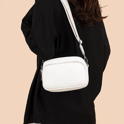 Noir & Blanc Leather Crossbody Bag and Accessories, Noir and Blanc Leather Crossbody Bags for Women, Trendy Purses Handbags4