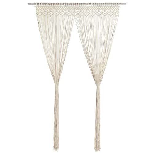 Cortina Macramé Bohemia 72x190cm - Decoración De Pared O Puerta, Estilo Boho Chic
