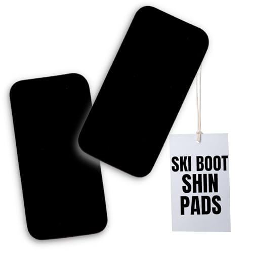 Boxum Ski Boot Shin Pads for Skiing & Snowboarding - Cushioned 1/4' Foam