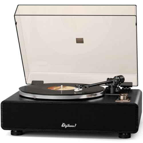 Image of Hi-Fi Belt-Drive Vinyl Record Player with Speakers and Bluetooth Playback