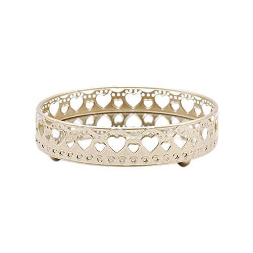 mozhixue Cosmétiques Bijoux Plateau de Stockage Métal Décoratif Boîte à Bijoux Vintage Puzzle Tablette Plateau en métal Diminuer Plateau de Table Stockage décoratif pour Commode,A Cover