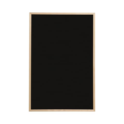 Tableau noir à craie 80x60 cm mural en bois de pin ardoise mémo de bureau