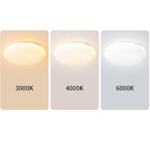 Plafonnier LED moderne dimmable 48cm blanc avec télécommande pour salon - 5
