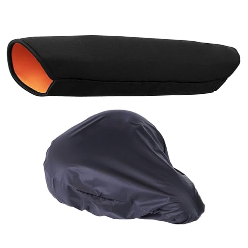 YSJCHEBS 1 Funda para Batería De Bicicleta Eléctrica, 1 Funda para Lluvia para Asiento De Bicicleta, Funda Protectora para Batería, Funda Protectora Impermeable para Batería