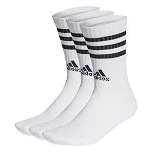 adidas Unisex 3 Stripes Crew Socks (pack of 3)