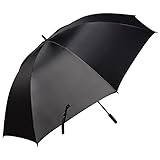 Kilitn Golf-Regenschirm, 211 cm, extra groß, Übergröße, manuell zu öffnen, Doppel-Baldachin, UV-Schutz, wasserdicht, Stick-Regenschutz für Damen und Herren