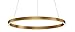 ET2 E22724-GLD Groove Aluminum Ring Bluetooth Enabled LED Pendant, 1-Light 27 Watt, 2700K-6000K, 1"H x 24"W, Gold