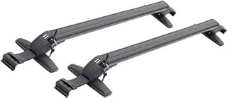 Roof Rack Crossbars Universal Roof Rack Bars, Rooftop Luggage Canoe Kayak Carrier Rack,Baggage Cargo Luggage Aluminum Fits Cars Without Roof Rail, Black (100cm/3.28ft)