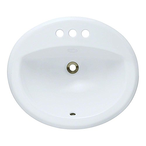 O2018-White Overmount Porcelain Bathroom Sink, Sink Only