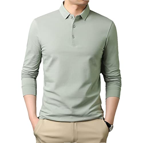 Polo manches longues coton homme t-shirt business casual abricot