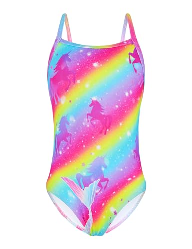 Image of Snowheart Girls Swimsuit One-Piece Bathing Suits Multicolor Kids Sport Summer Beach Swimwear for 2-12 Years Old