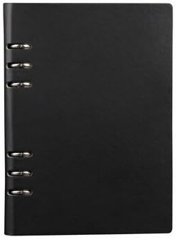 Spiral Ring Journal A5, Meeting Conference Synthetic Leather Notebook black