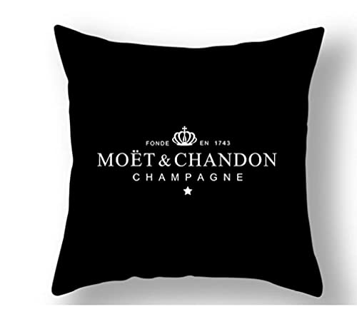 45x45cm Zwart Katoen Zwart Fluwelen Letters Print Kussen Cover Zachte Gooi Kussensloop - Afbeelding 6
