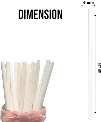 SHARRLA Paper Straws, 150 Pack Paper Drinking Straws Assorted Bio Degradable Drinking Paper Straws Wedding Party - Image 2
