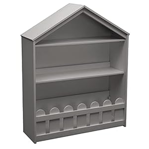 Serta Happy Home Storage Bookcase – Ideal for Books, Decor, Homeschooling & More, Grey
