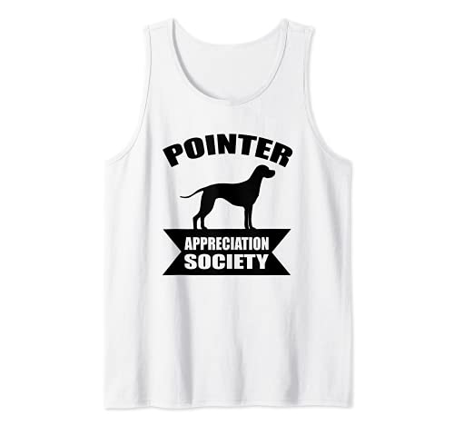 Pointer Dog Tank Top, White, S