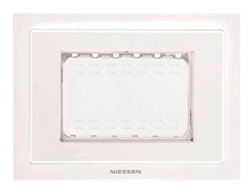 Plaque de finition Niessen Zenit IP55 3 modules blanc support interrupteur étanche