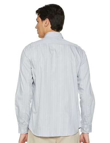 Image of Arrow Sport Men Slim fit Cotton Striped Long Sleeves Semi-Cutaway Collar Shirt