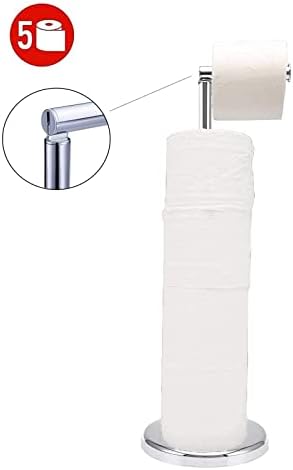 Toilet roll holder free standing Chromed with Heavy Floor,Toilet Paper Storage,Saving Space Bathroom Accessories,Stainless Steel Chromed