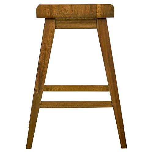 Amazon Brand – Stone & Beam Fremont Rustic Kitchen Counter Saddle Farmhouse Bar Stool, 25.5 Inch Height, Natural Wood #TOP7