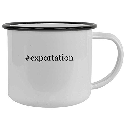 #exportation - 12oz Hashtag Camping Mug Stainless Steel, Black