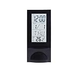 QHYTL Horloge LED Calendrier Horloge Heures de Sommeil réglable Vertical Silencieux réveil Transparent numérique Moderne carré Simple Visage