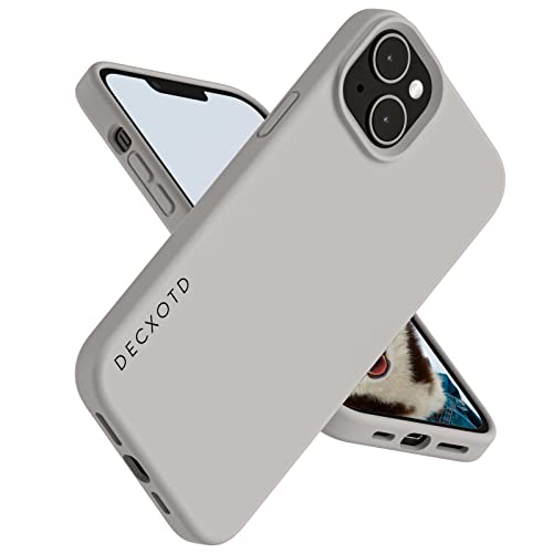 DECXOTD Designed for iPhone 14 Case,Silicone Slim Shockproof Protective Phone Case with Case for iPhone 14 6.1 inch (Stone)