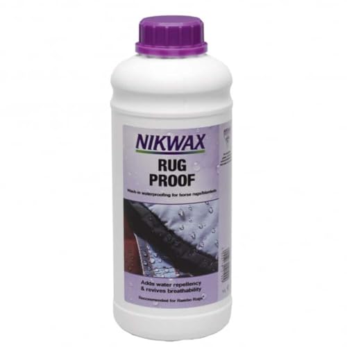 Nikwax RUG PROOF Waterproofing for Horse Rugs & Animal Coats, 1L – Adds Durable Water Repellency & Maintains Breathability – PFC-Free & Easy Wash-In Application
