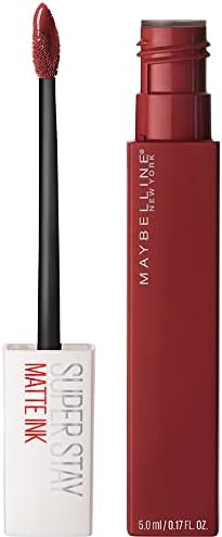 Maybelline New York Super Stay Matte Ink Liquid Lipstick Makeup, Long Lasting High Impact Color, Up to 16H Wear, Voyager, Deep Red, 1 Count