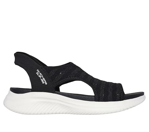 Image of Skechers Women's Ultra Flex 3.0 Sun Warmth Slip-Ins Sandal | Hands Free Slip-Ins, Yoga Foam Cushioned Footbed, Machine Washable, Recycled Materials, Vegan