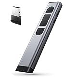 【Presentador inalámbrico Plug & Play】: el control remoto de presentación admite HYPERLINK, control de volumen, cambio de ventanas, pantalla completa / negra, página arriba / abajo. Fácil de operar, simplemente conecte el receptor USB a un puerto USB en su Mac o PC. No se requiere controlador. Amplia compatibilidad con Windows 7 o posterior, Mac OS 10.10 o posterior, PowerPoint, Keynote, PDF, Prezi, etc. Herramienta perfecta para presentaciones, enseñanzas, discursos, reuniones, etc.