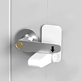Auratrove Cerradura de puerta portátil con alarma de 120 dB, tope de puerta de seguridad para el hogar, hotel, viajes, dispositivo antirrobo para mujeres solas, sin instalación, blanco, paquete de 2