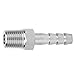 Stainless Steel Quick Coupling Connector,Male Thread BSPT 1/4in Barb Joint 6mm 8mm 10mm for Air Pipe Connection in Industrial Equipment,DIY Projects,Compressed Air Systems,Agriculture Machinery