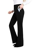 PUWEER Women's High Waist Dress Pants with Pockets, Stretch Work Pants for Women, Dress Slacks for W