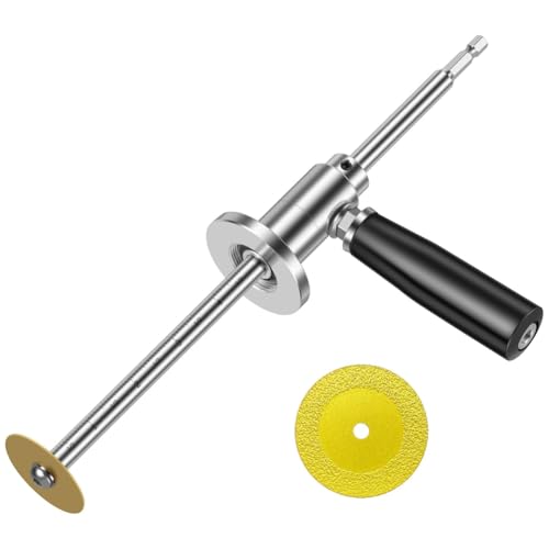 Gokoti Cortador de Tubos Interiores para PVC, Herramientas de Corte Interior de Plomería de Acero Inoxidable con Disco de Corte de Grano de Diamante.