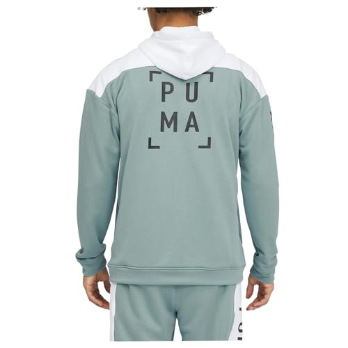 PUMA Mens Train Logo Hoodie Casual Outerwear Casual Drawstring - Blue2