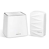 MeshForce Whole Home Mesh WiFi System M3 Suite (1 WiFi Point + 1 WiFi Dot) - Dual Band WiFi System Router Replacement and Wall Plug Extenders-High Performance Wireless Coverage for 4+ Bedrooms Home
