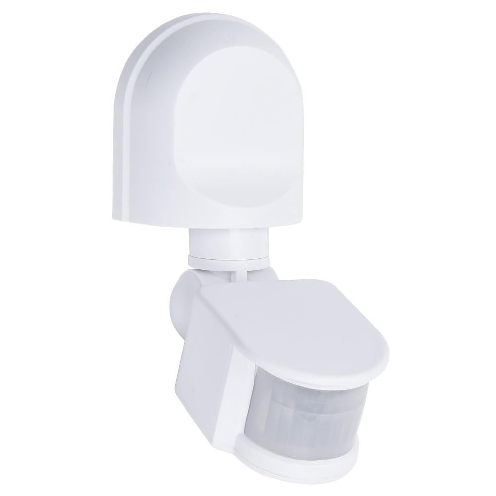 Britalia PIR Motion Sensor, White, 180 Degree Detection, IP44 Rated, 2-12m Range, Wall Mounted