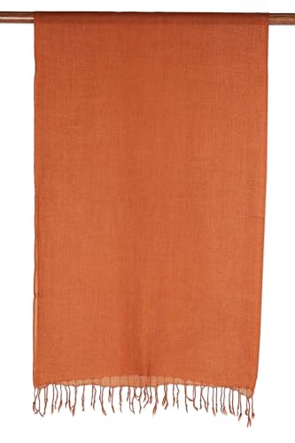 NOVICA Wool scarf, 'Sweet Cinnamon'