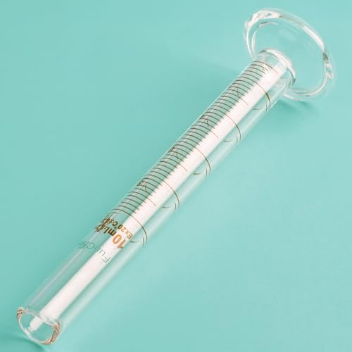 Cilindros de medición graduados de vidrio borosilicato FunChem de 10 ml para lecturas exactas 5