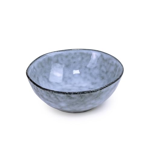 Cuisine Art Premium Alura Stoneware Bowl - 17cm Blue Elegant Dining Bowl Microwave & Dishwasher Safe (Set of 1)